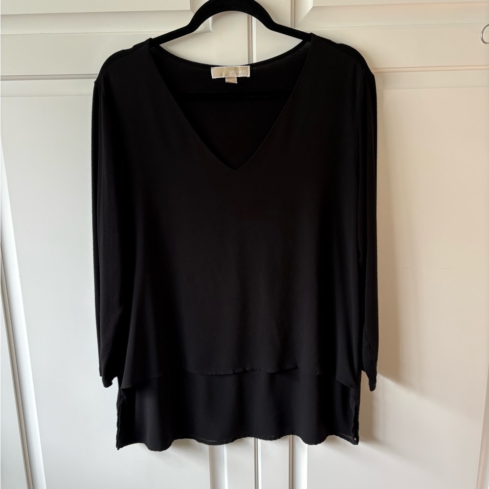 MICHAEL Michael Kors Black  3/4 Sleeve Blouse